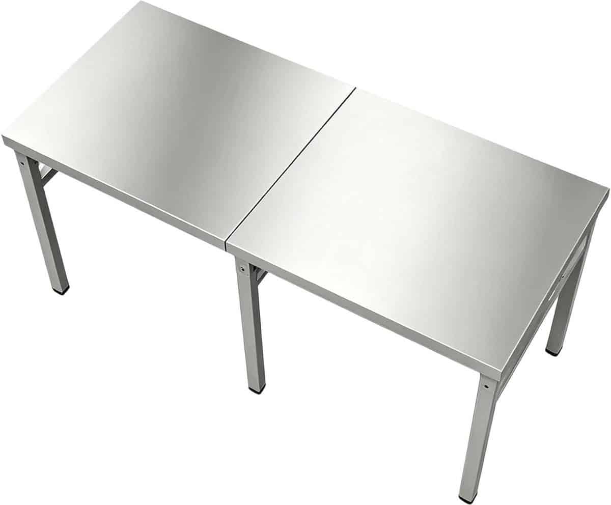 opvouwbare werktafel klaptafel rvs voedselbereiding roestvrijstaal