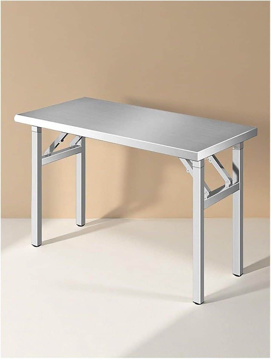 opvouwbare werktafel voorbereidingsbureau klaptafel voedselbereiding roestvrijstalen constructie