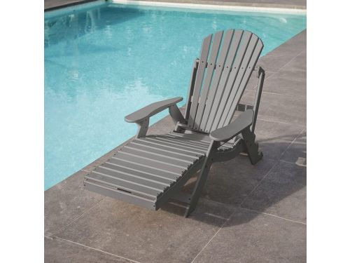 Origineel Adirondack Ligbed | Kunststof | Grijs | 10 jaar