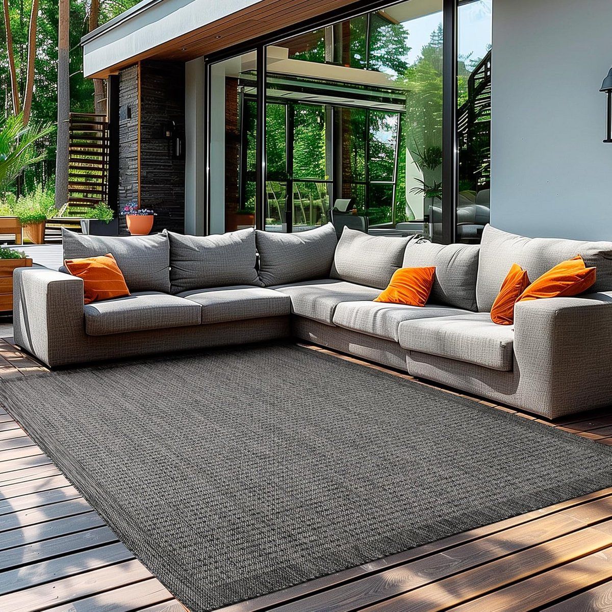 oudnerkleed zwart 160×230 cm waterdicht tuinkleed voor balkon