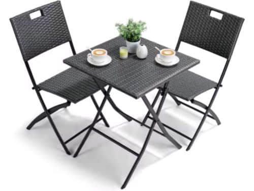 Outdoor Klaptafel Set Valora - Balkonset - 3-delig - Voor