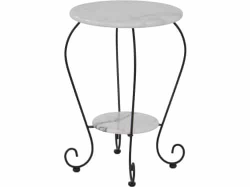 Outdoor Living - Bijzettafel marmer wit Ø25/Ø41cm