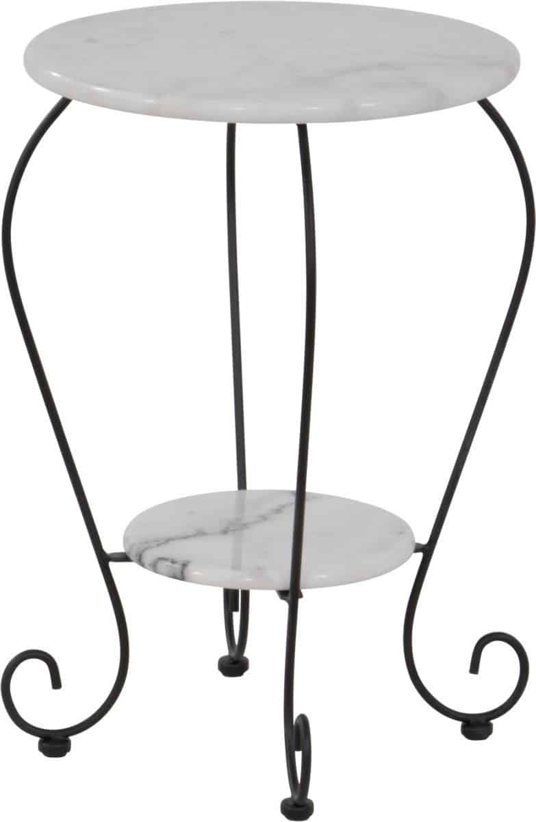 outdoor living bijzettafel marmer wit Ø25/Ø41cm