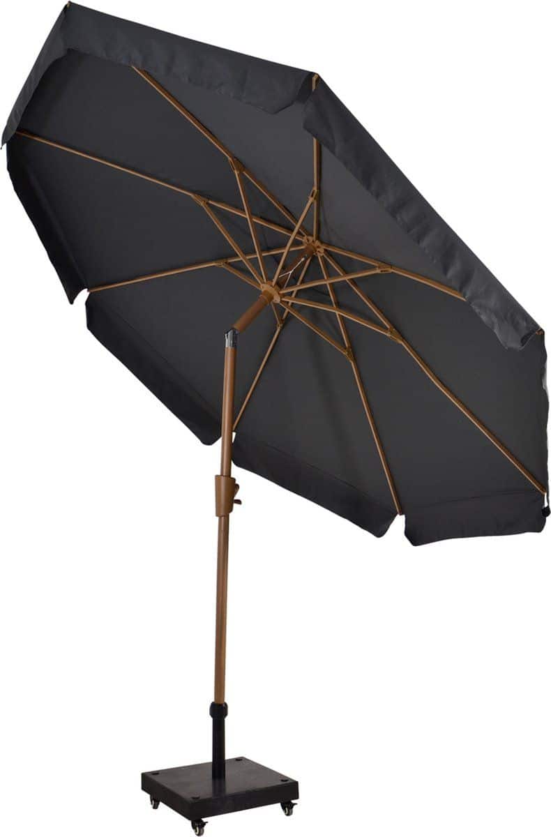 outdoor living parasol libra houtlook grijs Ø3mtr