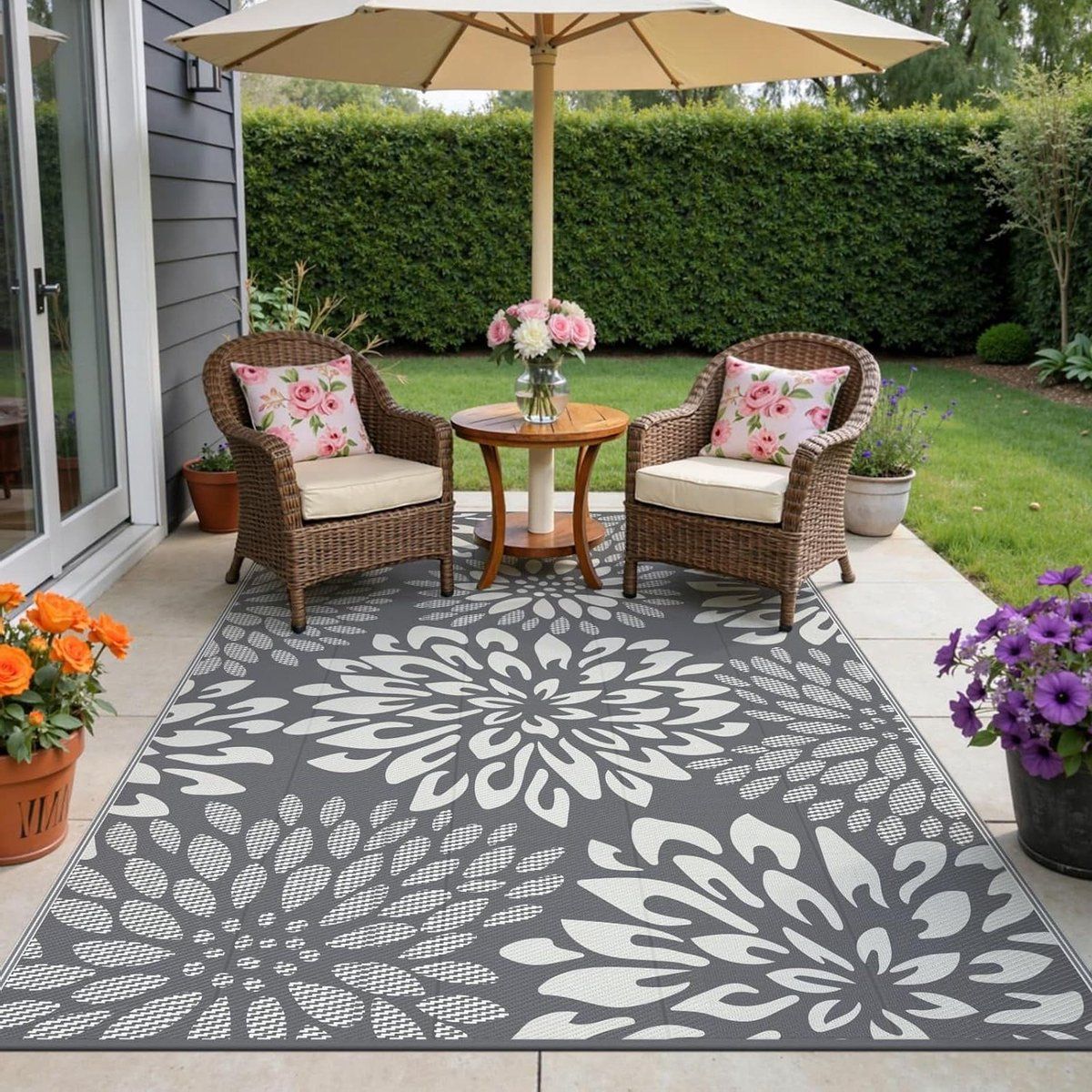 outdoor tapijt buitenkleed terras kamperen en tuin