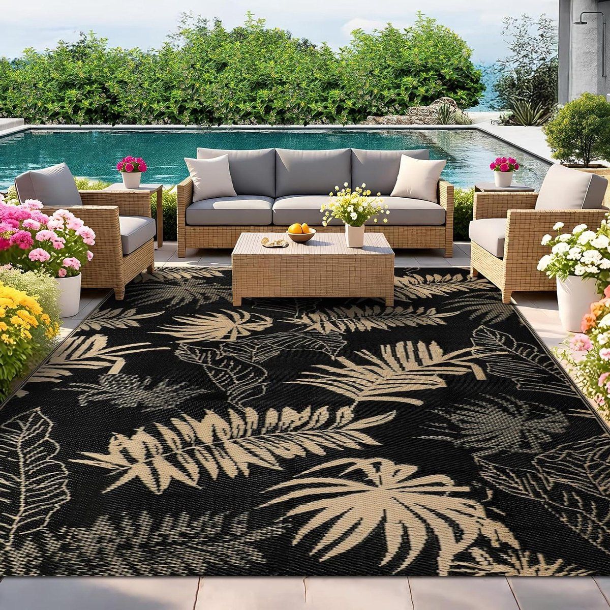 outdoor tapijt terrastapijt buitenkleed terras aankleden omkeerbaar