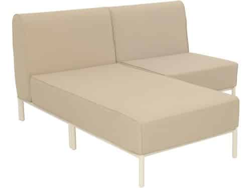 Oviala - Modulaire lage tuinset voor 2 personen Beige