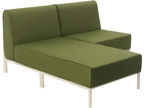 Oviala - Modulaire lage tuinset voor 2 personen Khakigroen