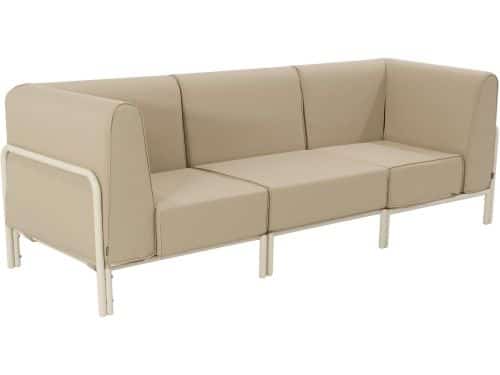 Oviala - Modulaire lage tuinset voor 3 personen Beige