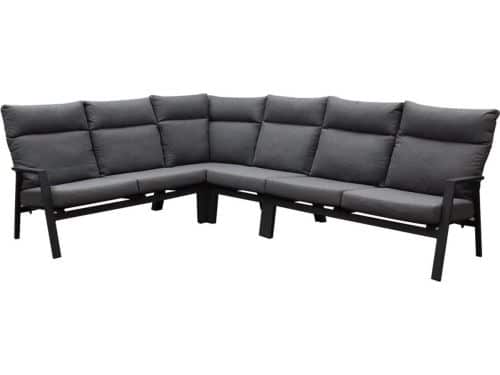 Pacific hoek loungeset 4 delig aluminium antraciet
