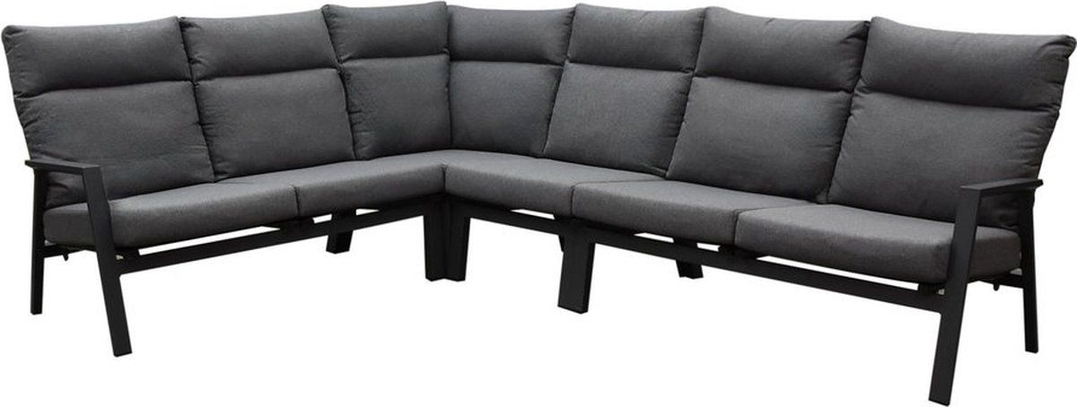 pacific hoek loungeset 4 delig aluminium antraciet
