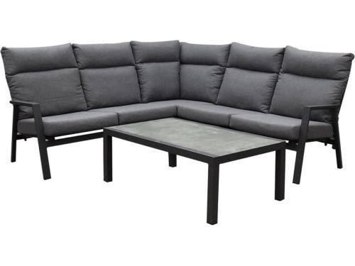 Pacific hoek loungeset 4 delig aluminium antraciet
