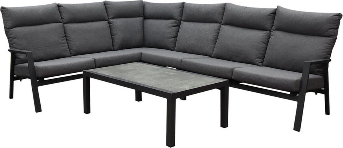 pacific hoek loungeset 5 delig aluminium antraciet