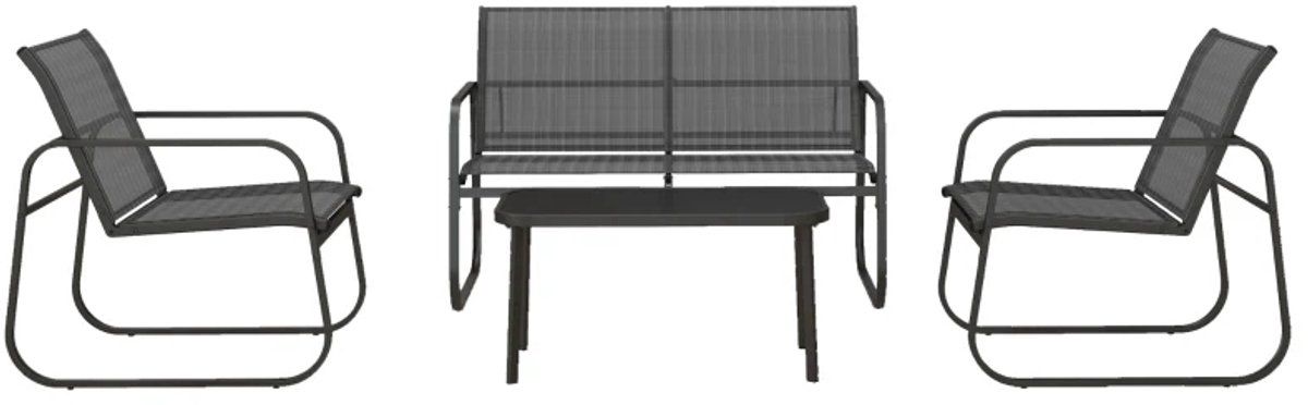 paco goederen® tuinset tuinmeubelset van 4 met 1
