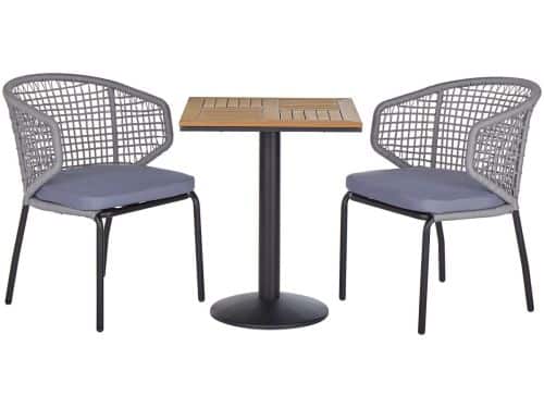PALMI - Bistroset voor 2 - Grijs - Staal