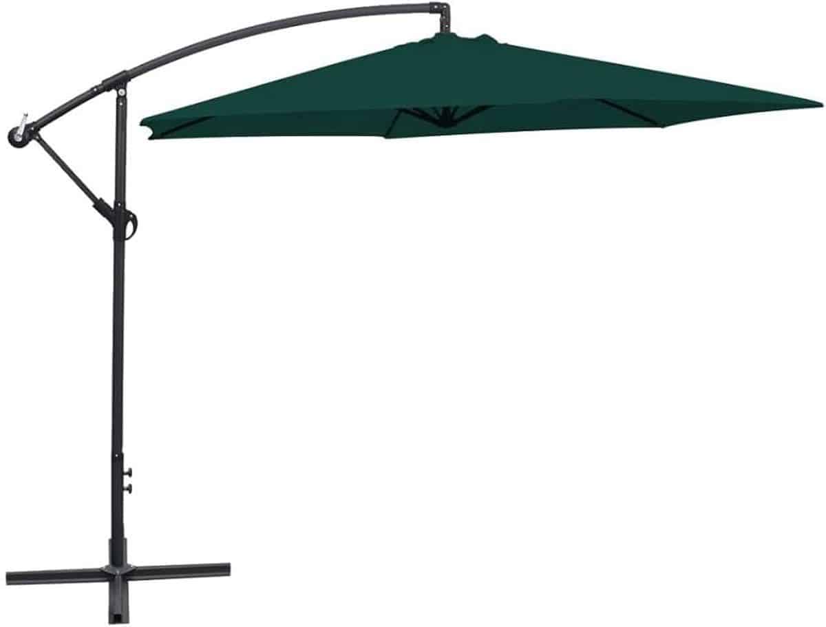 parasol, 3 m, groen, tuinscherm, zwevende parasol (spu:42200), groen
