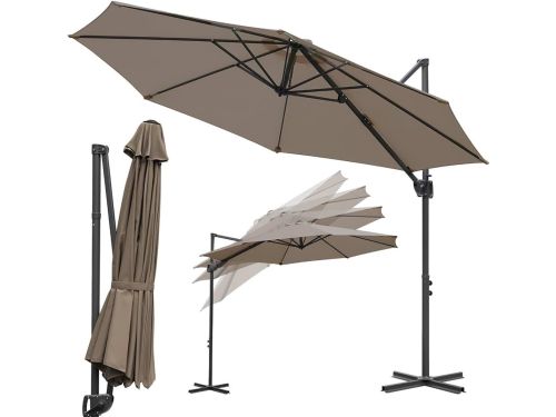 Parasol, 300 cm, zweefparasol, 3 m, 360° draaibaar