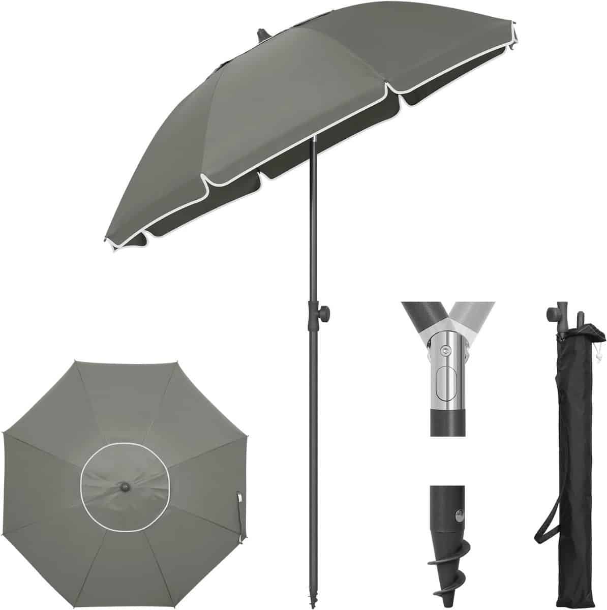 parasol balkon vouwbaar zonnebescherming uv 50+ met parasolhoes voor balkon