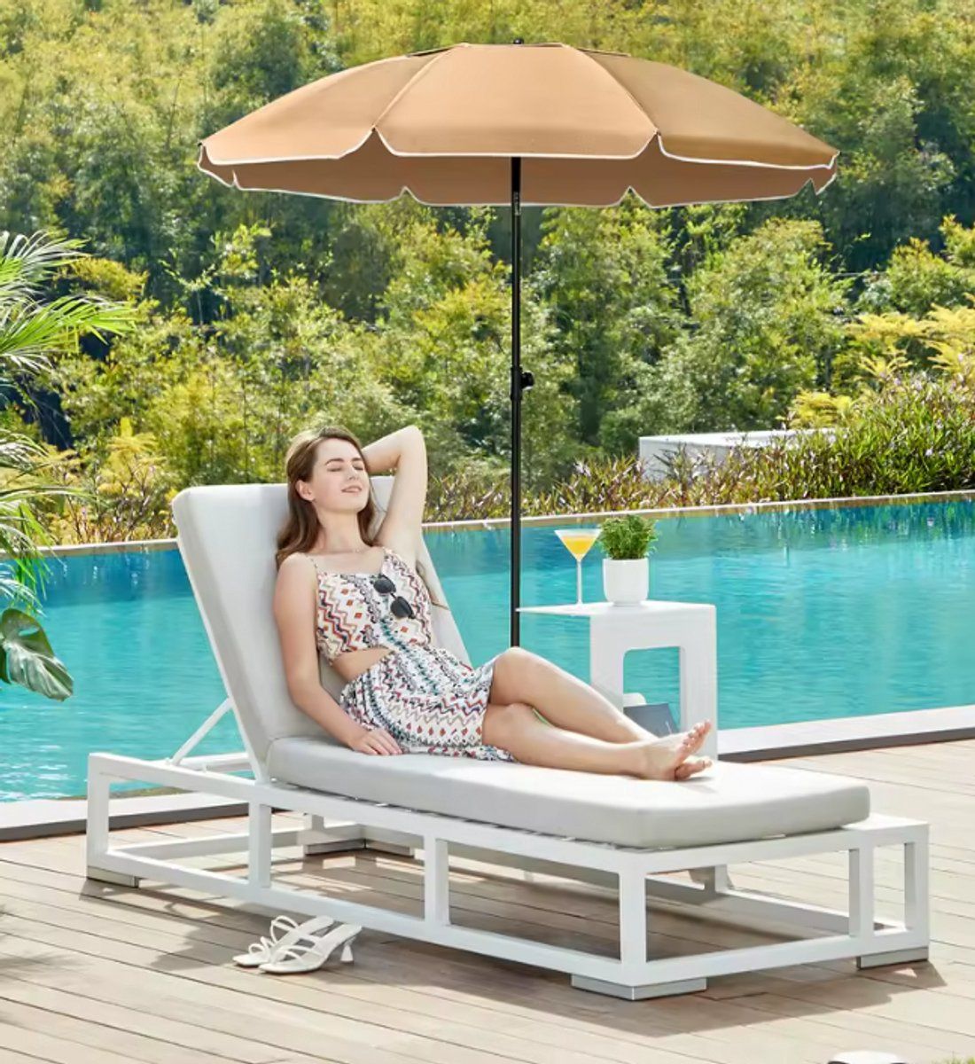 parasol kantelbaar strand & tuin Ø 160 cm