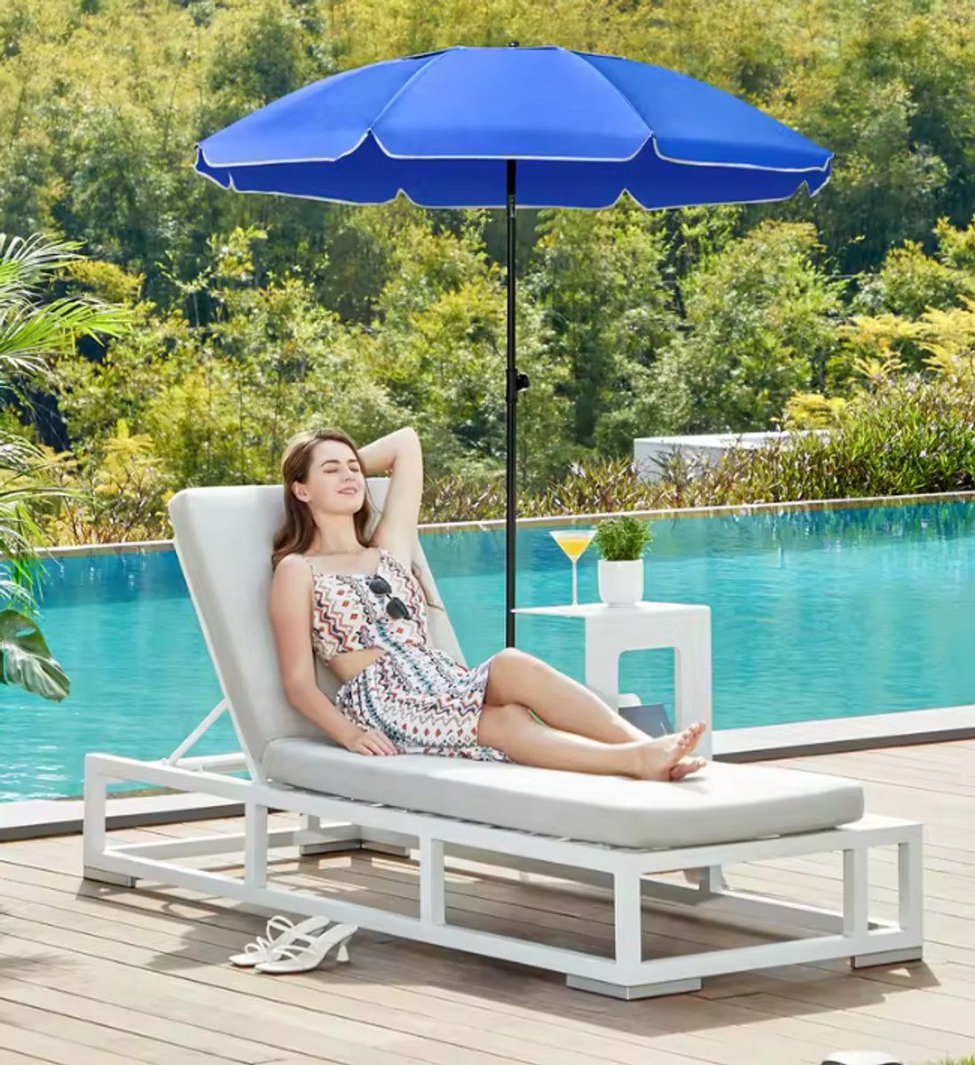 parasol kantelbaar strand & tuin Ø 160 cm