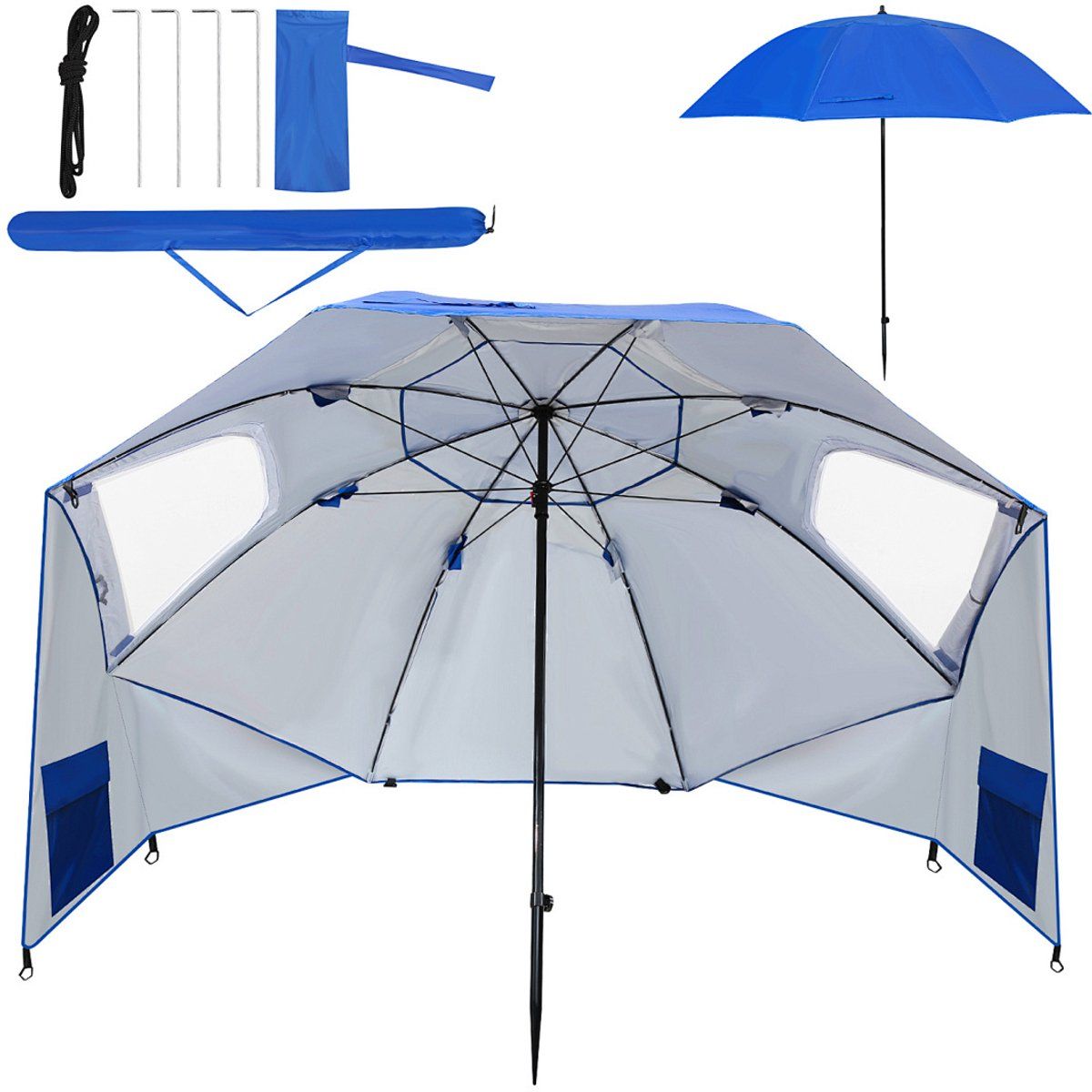 parasol strandparasols stokparasols balkonparasols strandscherm zonnenscherm 210 cm uv