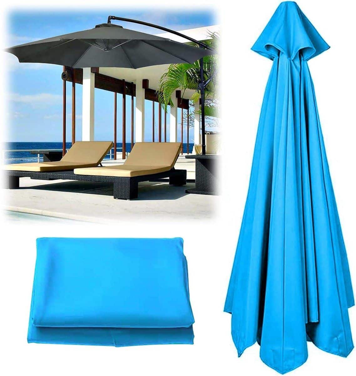 parasol vervangdoek parasolhoes buiten genieten uv bestendig waterdicht