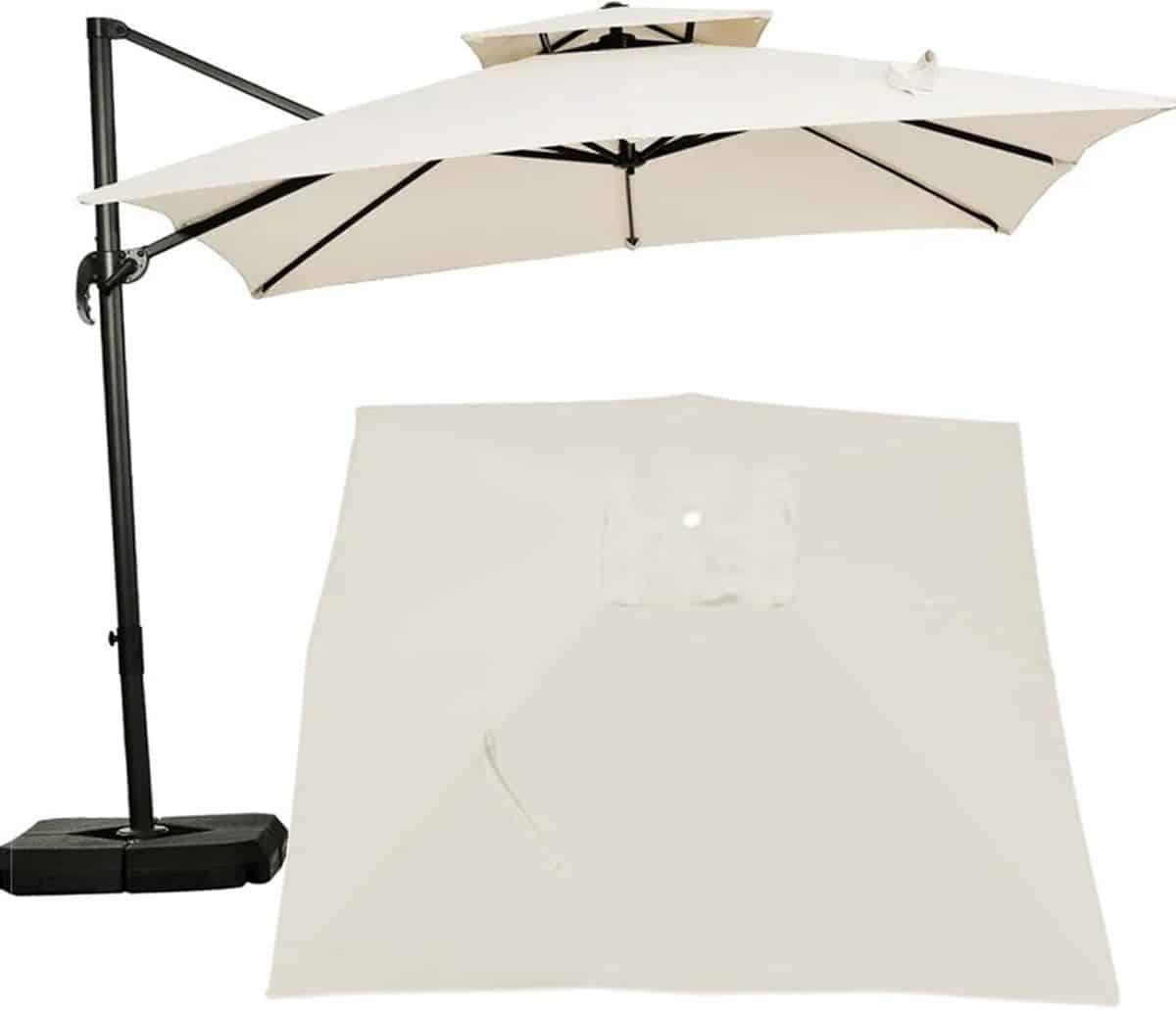 parasol vervanging luifelhoes vierkant terras beschermen uv bestendig