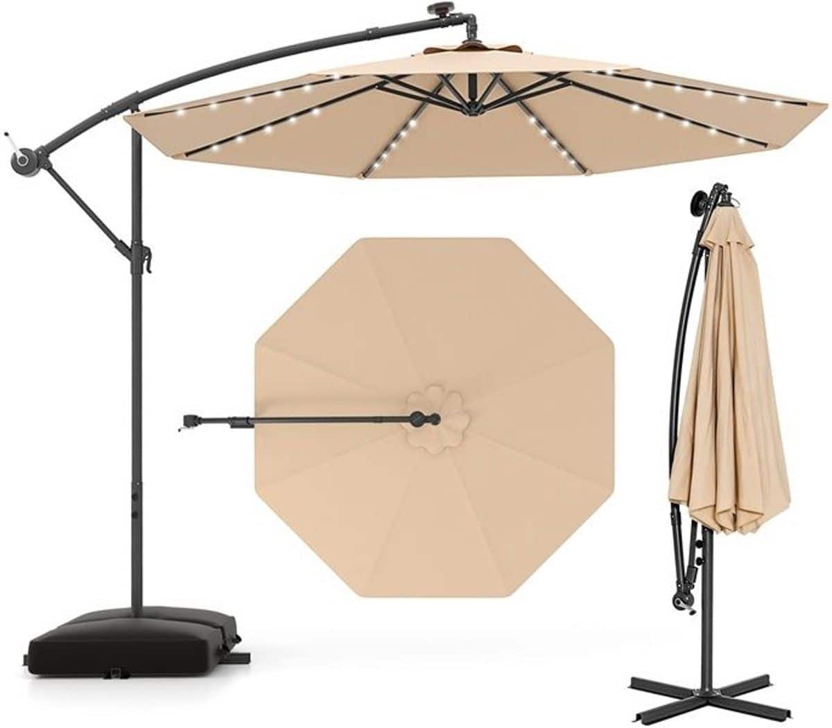 parasol waterdicht & uv beschermend kantelbaar & verstelbaar