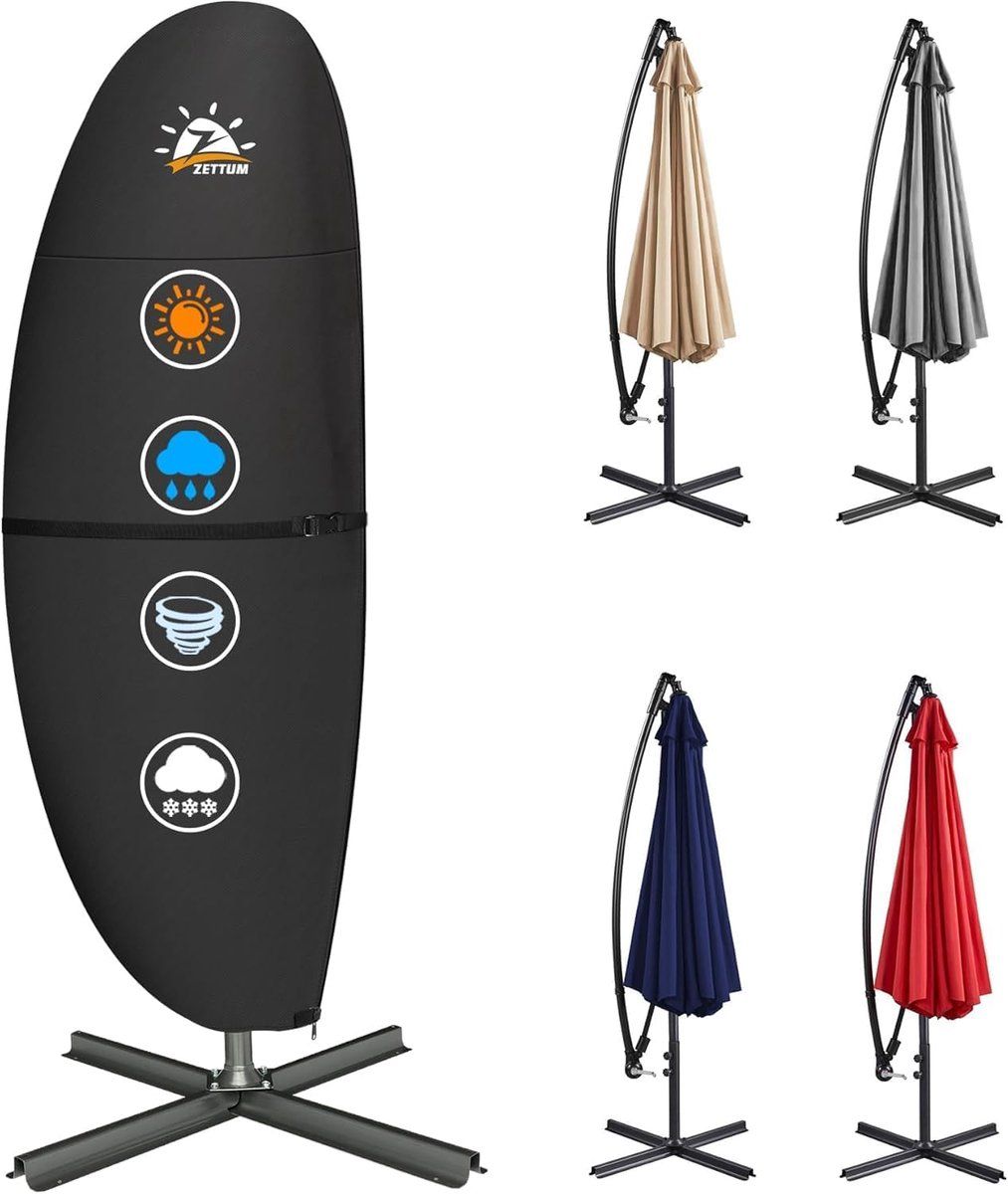 parasolhoes 260x42x81/56 cm 600d waterdicht duurzaam en stevig