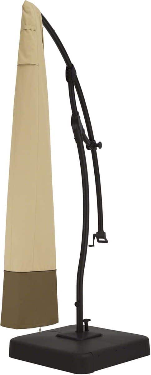 parasolhoes beige beschermhoes voor tuinparasol waterafstotende parasol afdekking