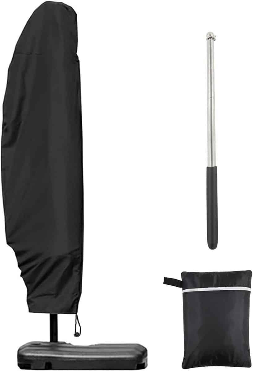 parasolhoes met telescoopstang en opbergtas