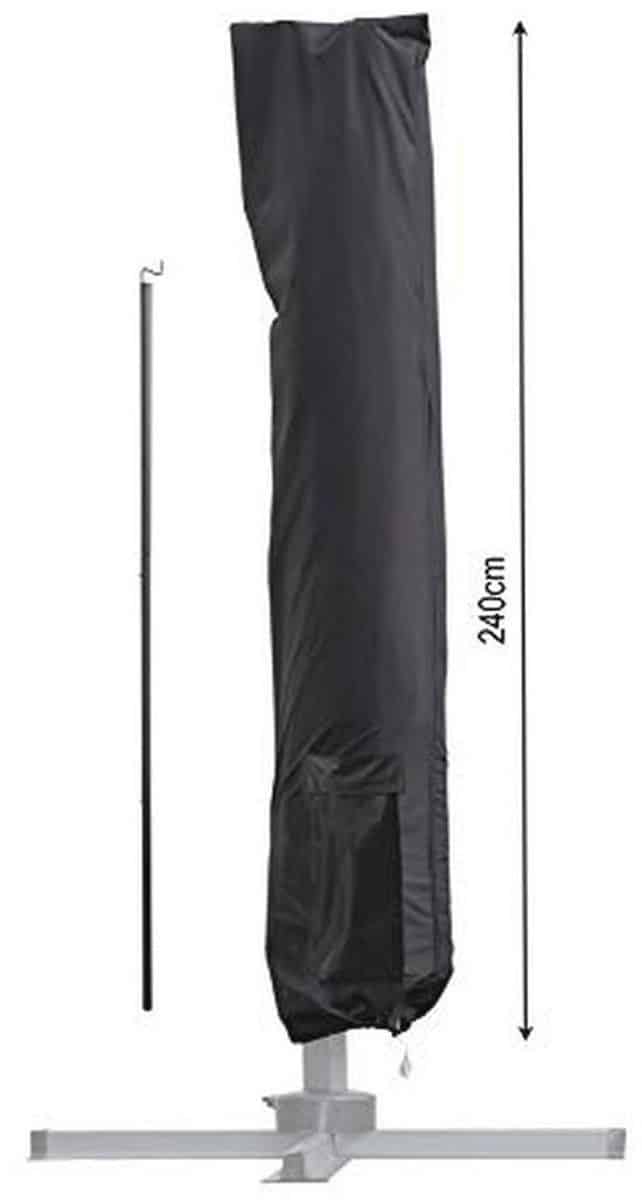 parasolhoes met trekstaaf 240×39,5/55 cm zwart geschikt voor