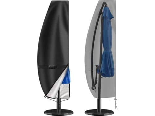 Parasolhoes, waterdicht, 420D Oxford tuinparasolhoezen met ritssluiting, grote tuinparapluhoes