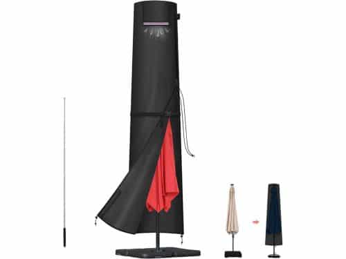 Parasolhoes Waterdicht Beschermhoes voor Parasol Ø 2-4m, Parasol Beschermhoes met