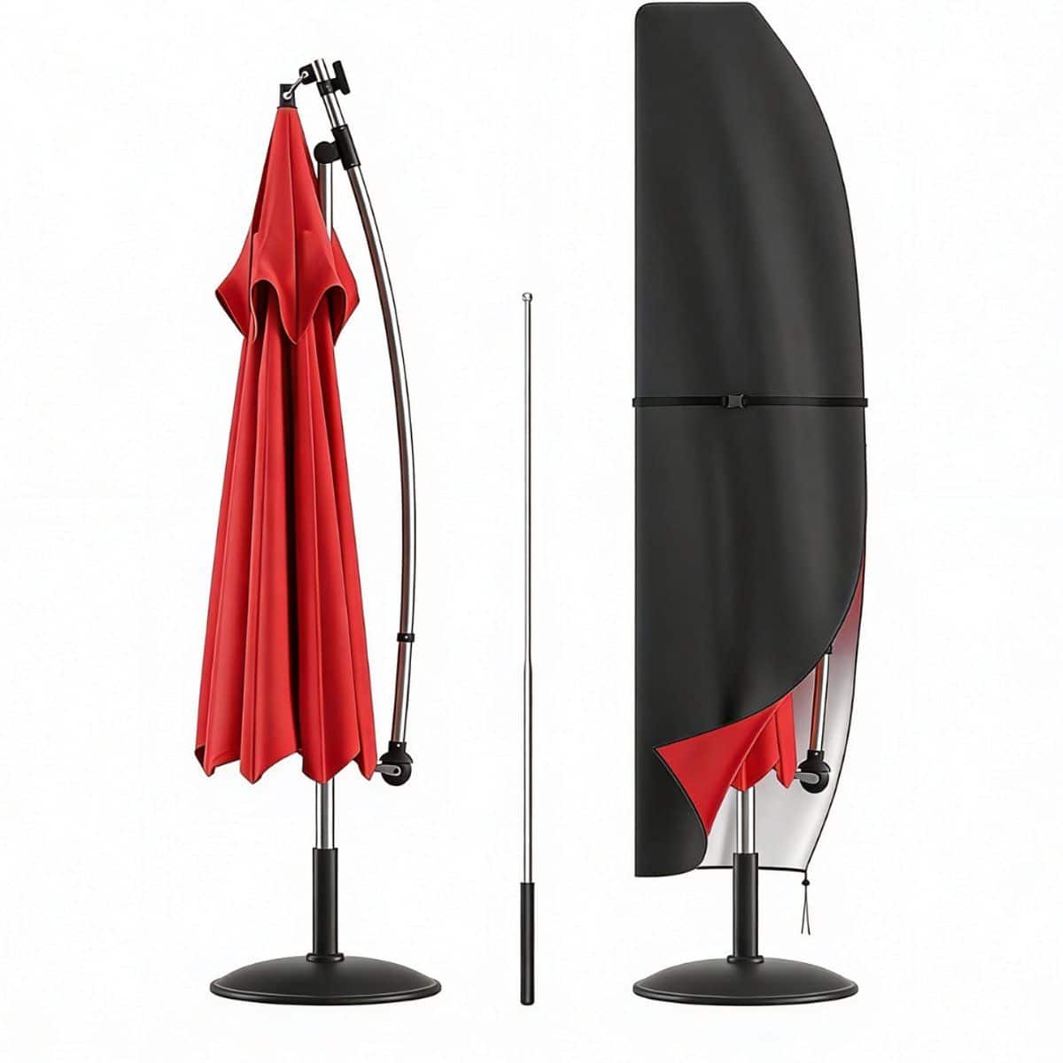 parasolhoes waterdicht en weerbestendig beschermhoes voor zweefparasol met rits