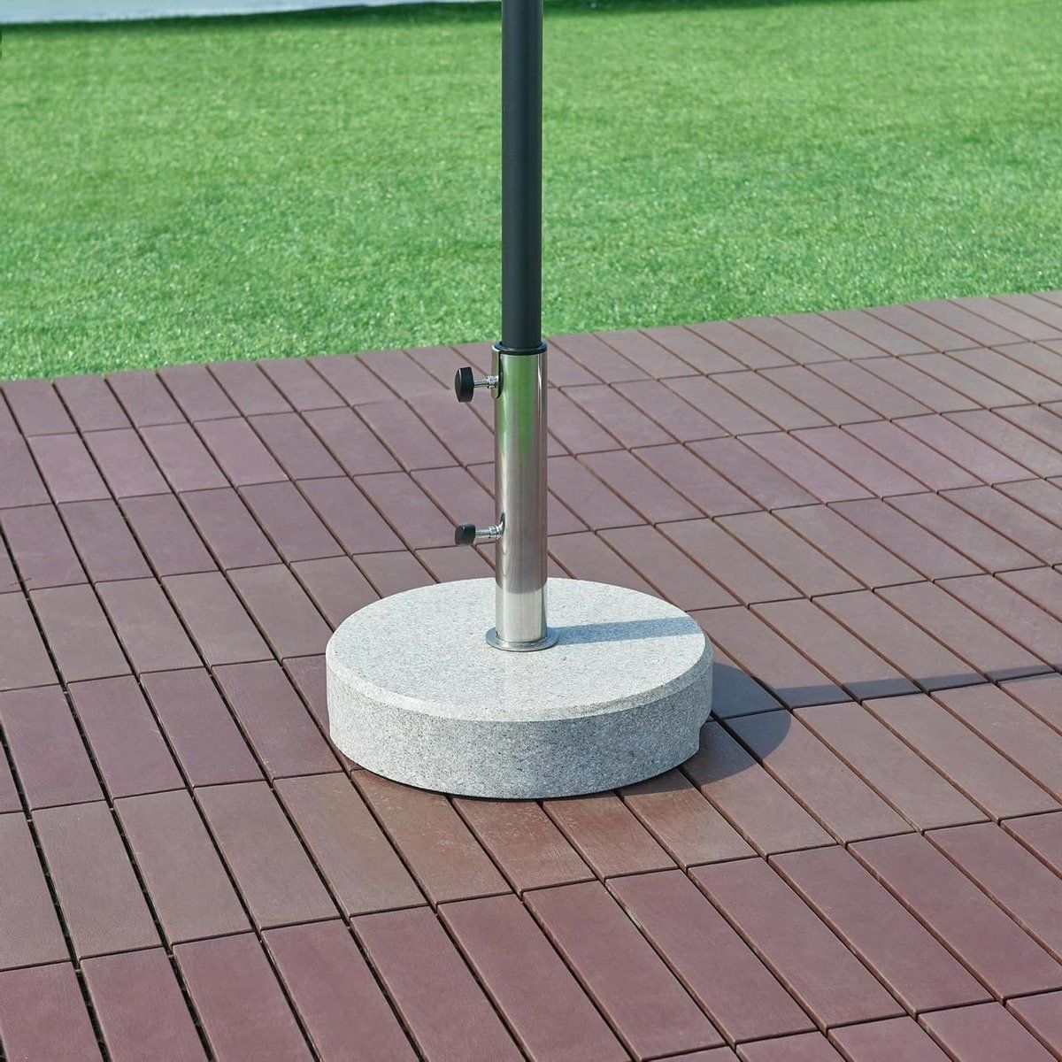 parasolvoet graniet parasolhouder rond terras stabiliteit verzonken