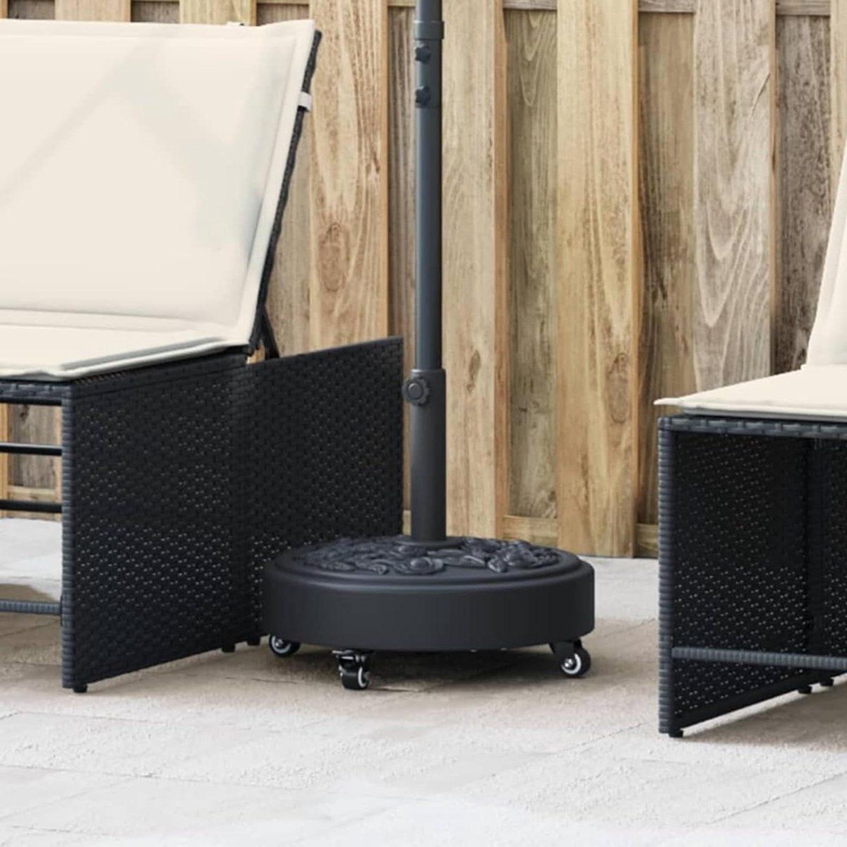 parasolvoet met wielen parasolhouder parasolstabilisator terras stabiliseren