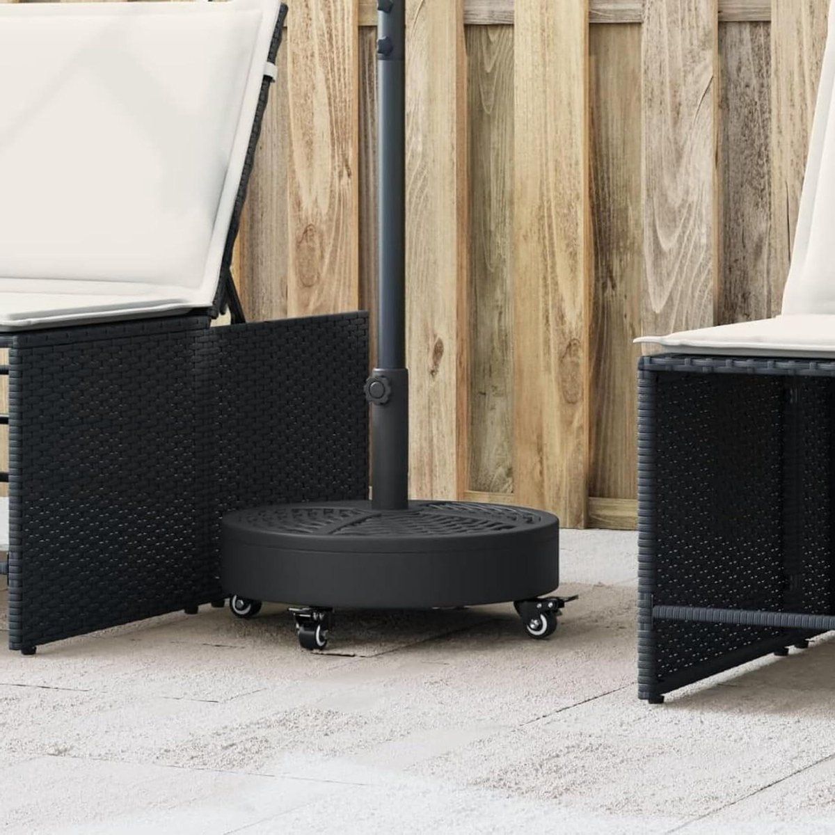 parasolvoet met wielen parasolstandaard beton terras parasol stabiliseren