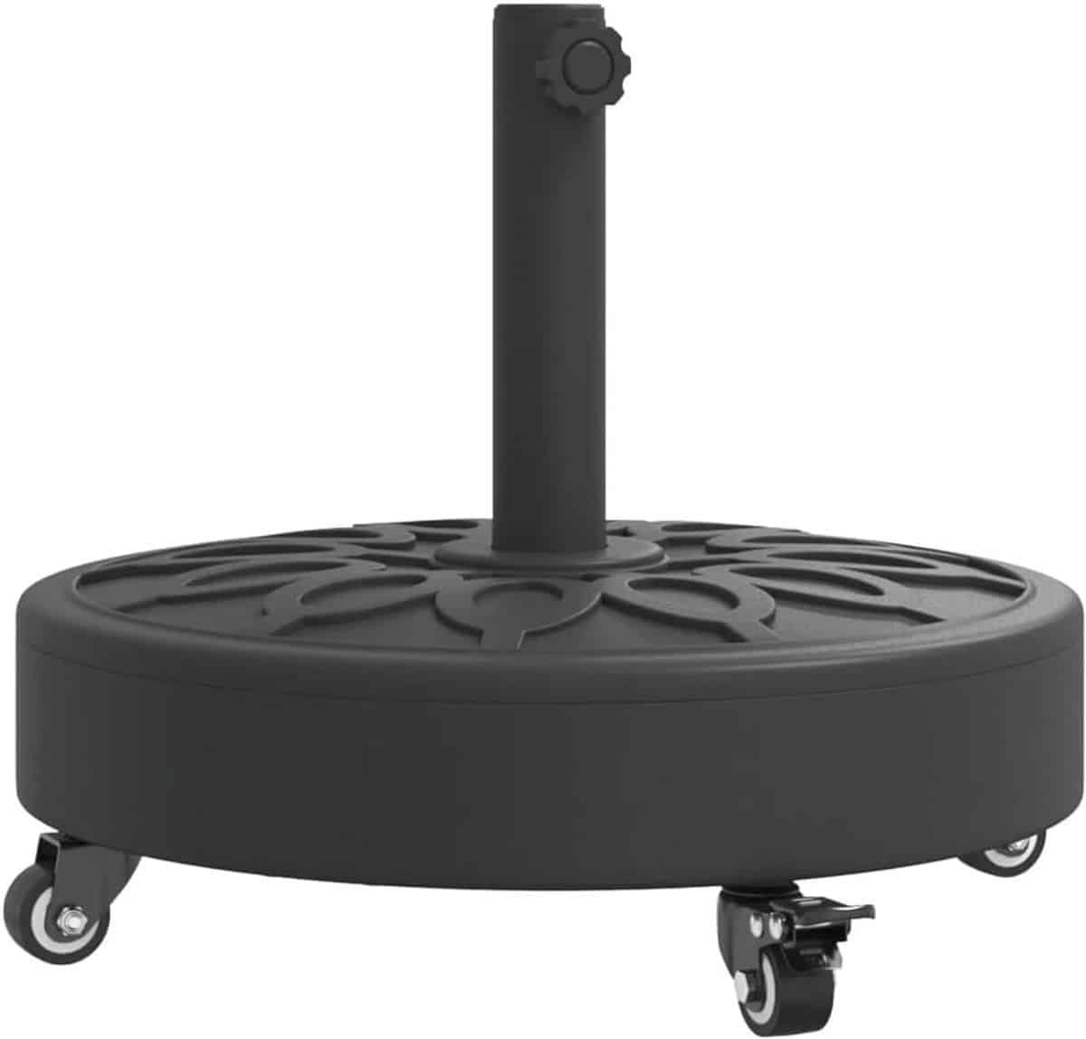 parasolvoet met wielen voor mast tot 48 mm
