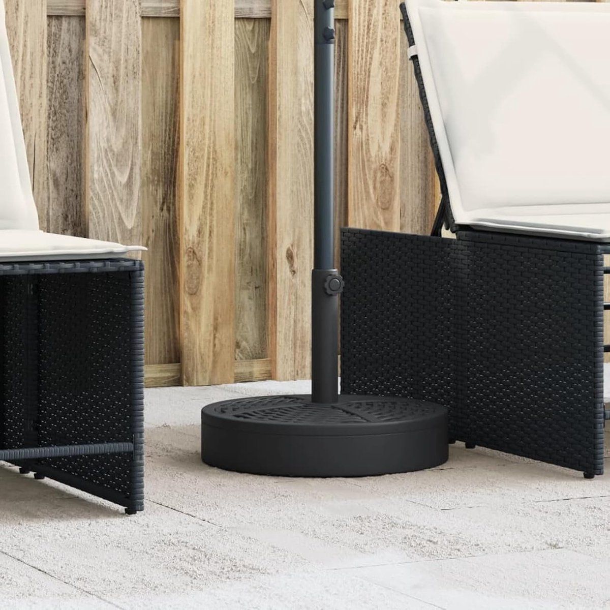 parasolvoet rond parasolhouder tuin terras genieten beton