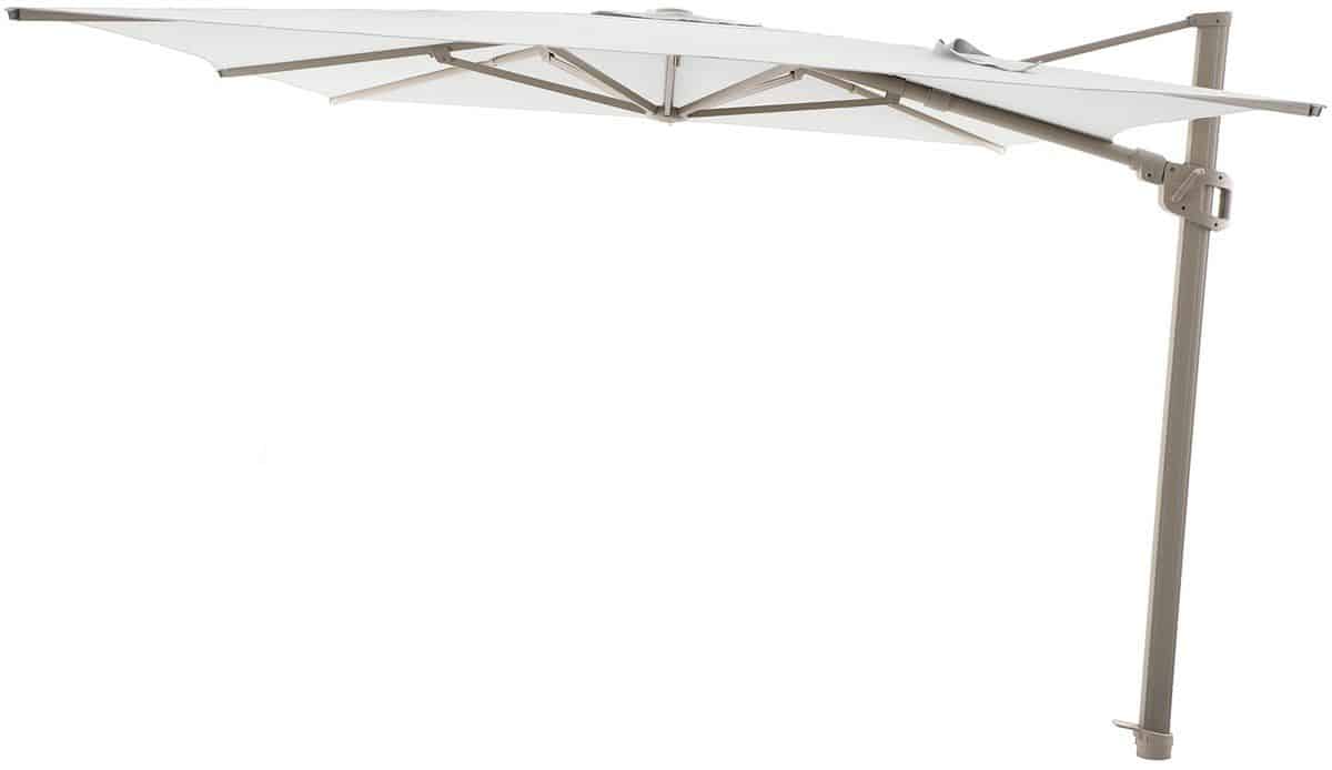 perfect shadow eclipse zweefparasol 300×300 cm. ultra latte/soft sand