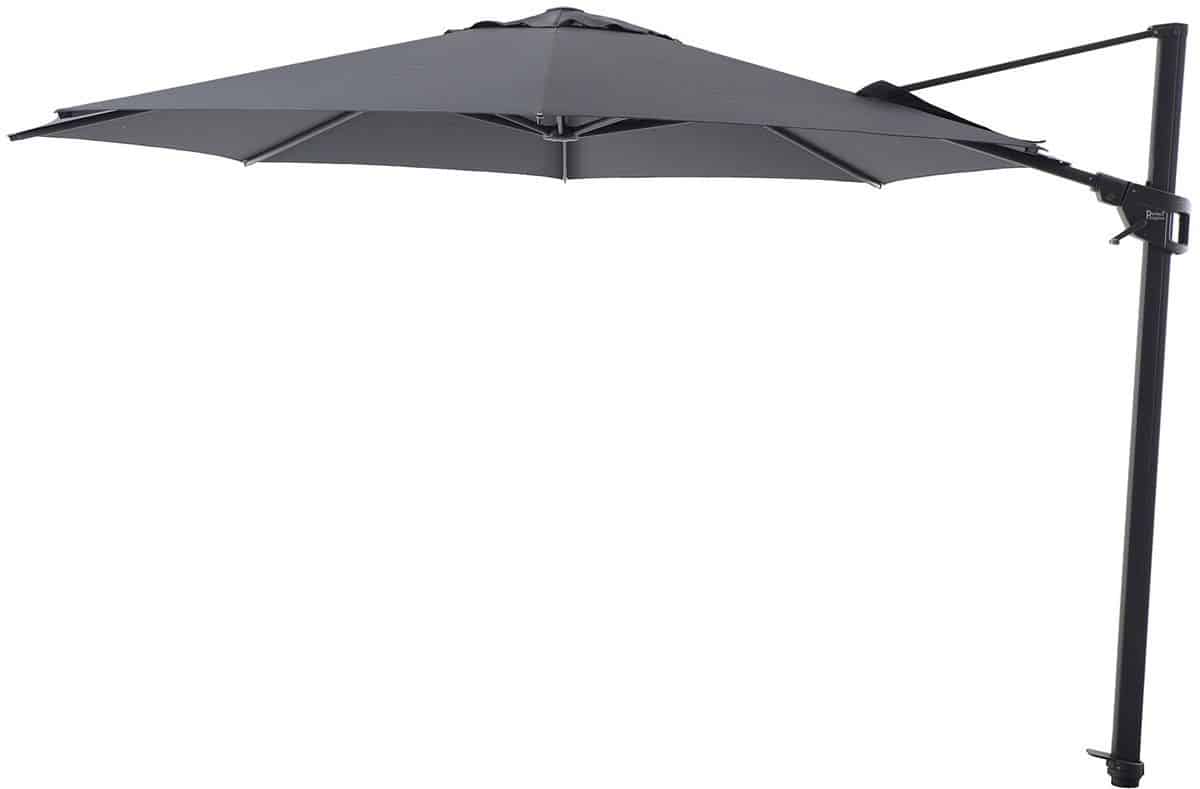 perfect shadow luna ronde zweefparasol Ø350 cm. flex+ antraciet