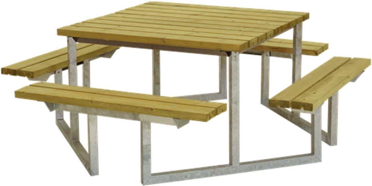 picknicktafel vuren geimpregneerd twist vierkant 204 x 204 x
