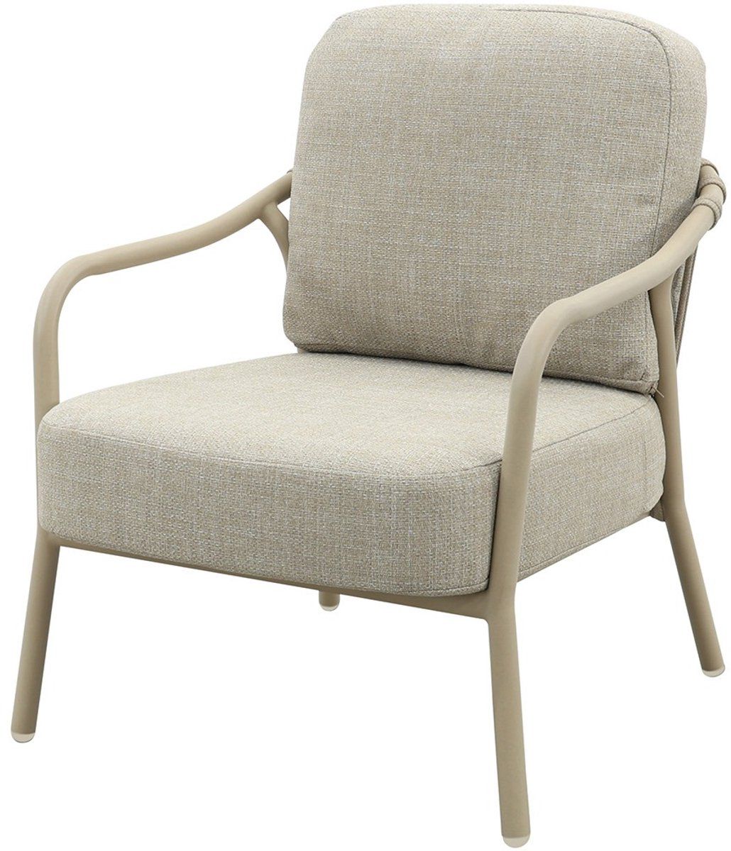 pisa low dining tuinstoel latte/naturel