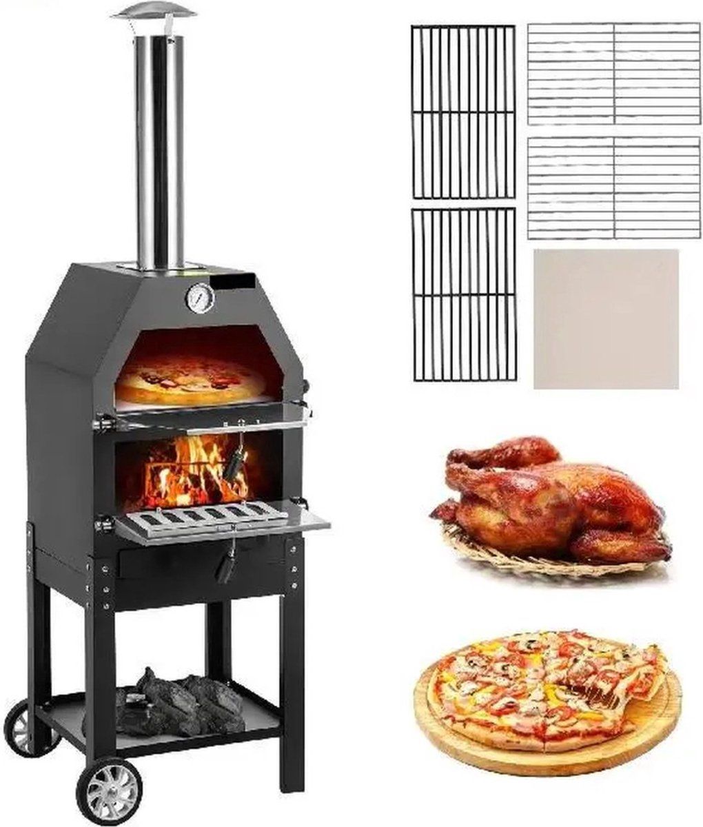 pizzaoven buiten houtgestookte pizza oven houtskool barbecue