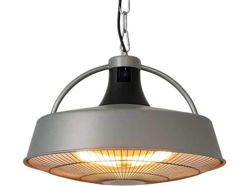Plafondstraler, balkonverwarmer, tentverwarming WDH-210S (zilvergrijs + tot 2100 watt +