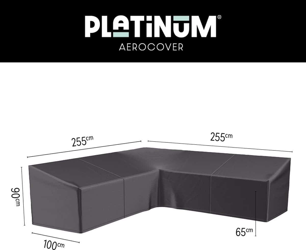 platinum aerocover loungebankhoes l vorm 255x255x100xh65/90cm ademend