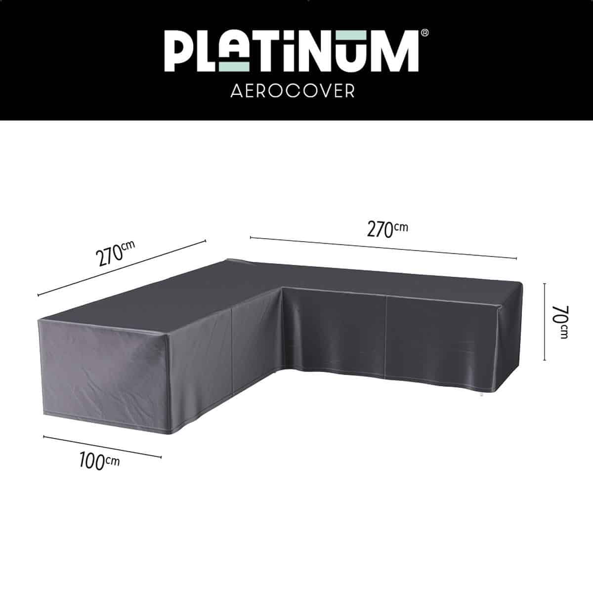platinum aerocover loungebankhoes l vorm 270x270x100xh70cm ademend