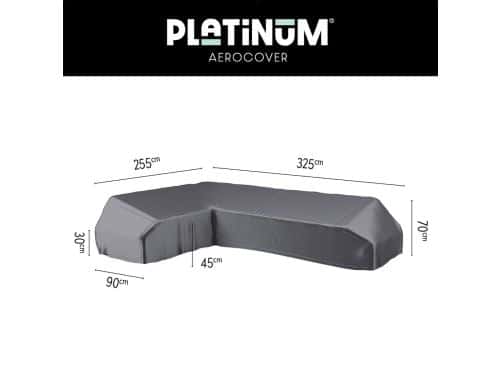 Platinum AeroCover - Loungebankhoes L-vorm - 325x255x90xH30/45/70cm Links - Ademend