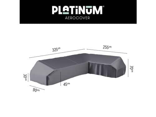 Platinum AeroCover - Loungebankhoes L-vorm - 325x255x90xH30/45/70cm Rechts - Ademend
